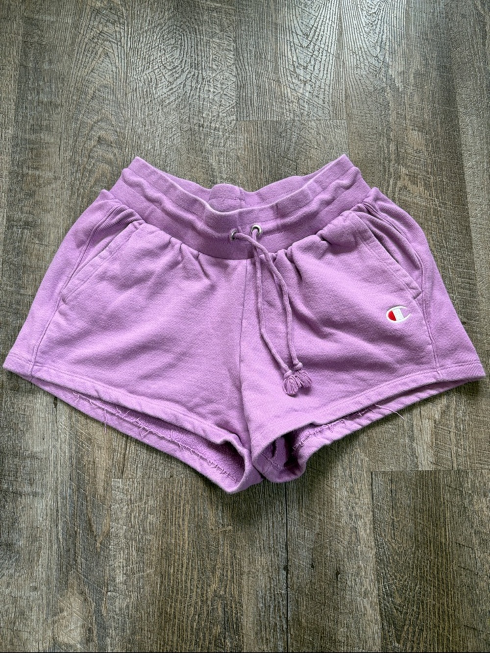 Champion Lavender Terry Athletic Shorts with Drawstring